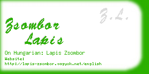 zsombor lapis business card